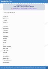 Đề thi giữa kì 2 Tiếng Anh 4 Family and Friends - Đề số 7